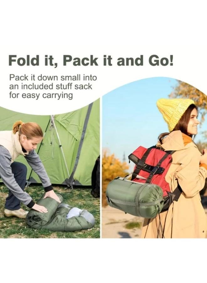 Outdoor Camping Sleeping Bag Hiking Training Lunch Break Duck Down Sleeping Bag Size: 220cm*90cm