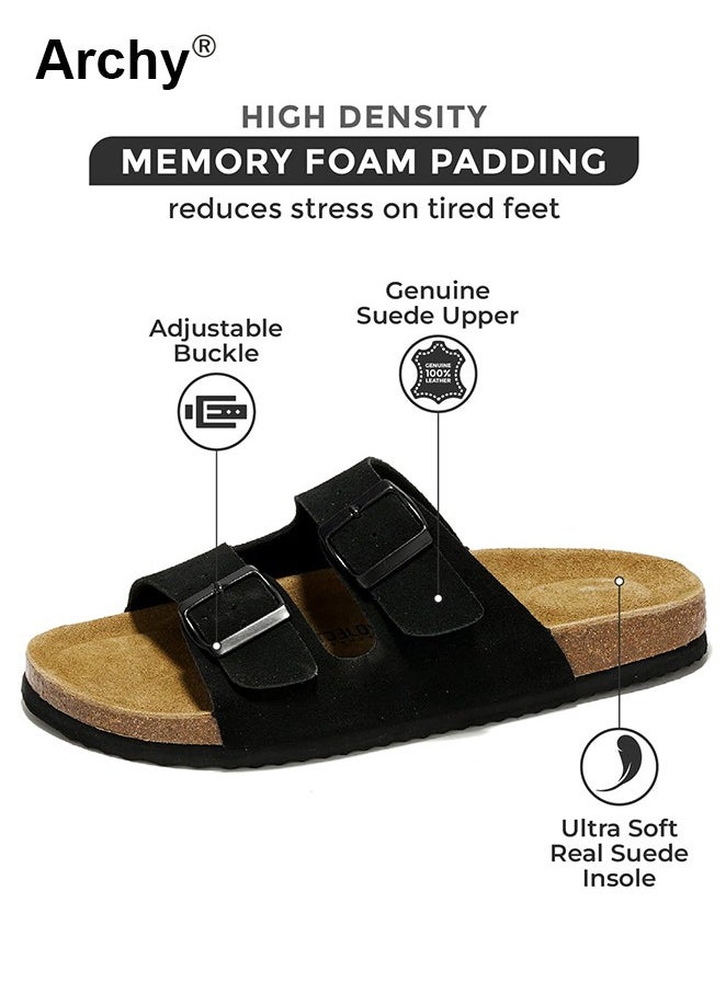 Fashionable Open-Toe Slippers for Men Daily Commuting Beach Casual Cork Sole