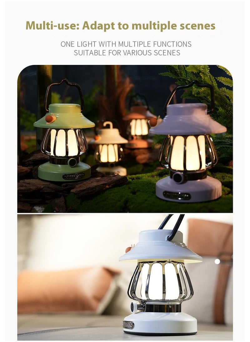 Little Snail Retro Camping Night Light Charging Portable Outdoor Desk Lamp Tent Camping Camp Atmosphere lights