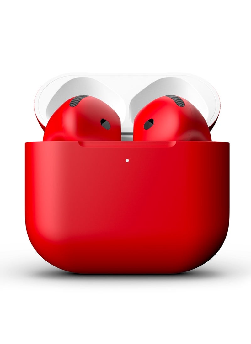 MERLIN CRAFT CUSTOMIZED APPLE AIRPODS 4 RED MATTE