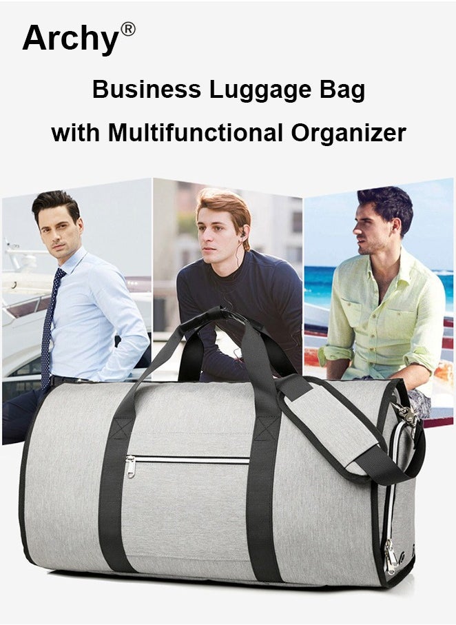 Large Capacity Outdoor Travel Bag Portable Suit Garment Storage Foldable Business Luggage Bag