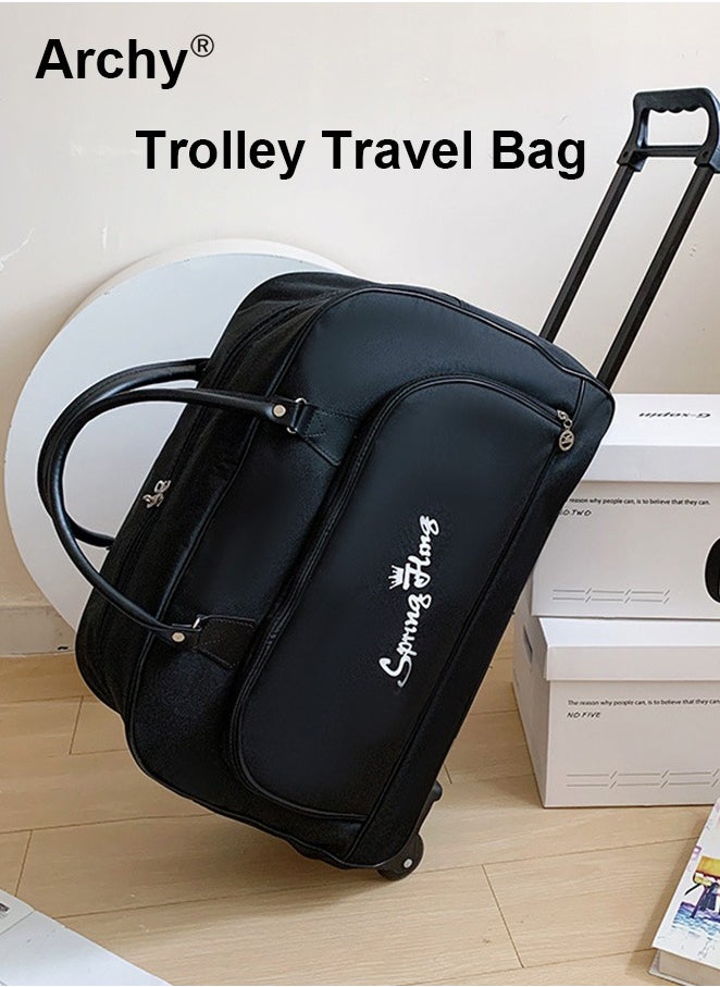 Unisex Trolley Travel Bag Premium Oxford Fabric Large Capacity Multifunctional Luggage Bag