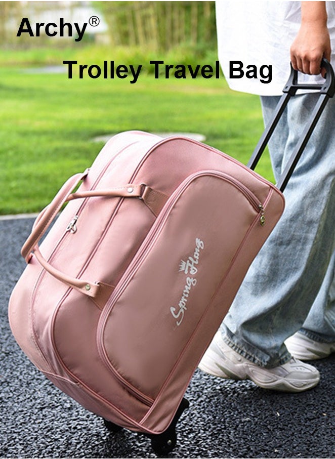 Unisex Trolley Travel Bag Premium Oxford Fabric Large Capacity Multifunctional Luggage Bag