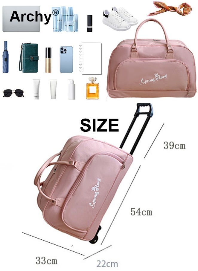 Unisex Trolley Travel Bag Premium Oxford Fabric Large Capacity Multifunctional Luggage Bag