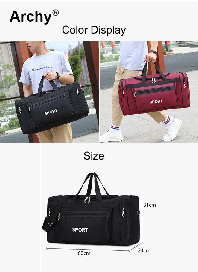 Lightweight Travel Duffel Bag Unisex Large Capacity Wear-resistant Oxford Fabric