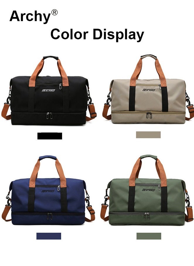 Multi-Functional Large Capacity Carry-On Luggage Bag Wet and Dry Separation Shoe Compartment