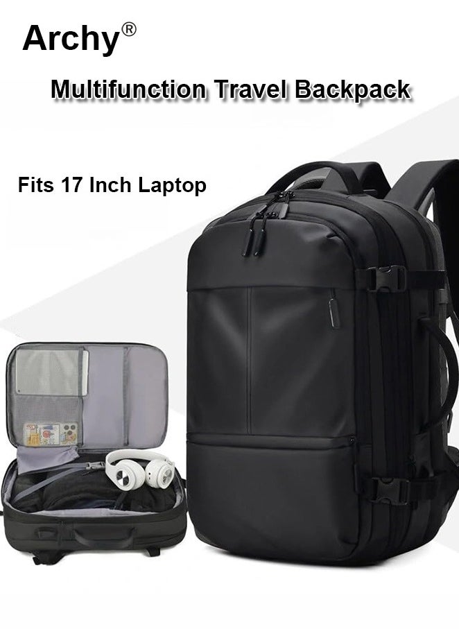 Fits 17-Inch Laptop Backpack Business Backpack 3-in-1 Scalable Capacity College Bookbag for Work School