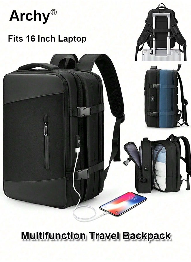 Carry-On Luggage Backpack Unisex Backpack External Charging Interface Wet and Dry Separation