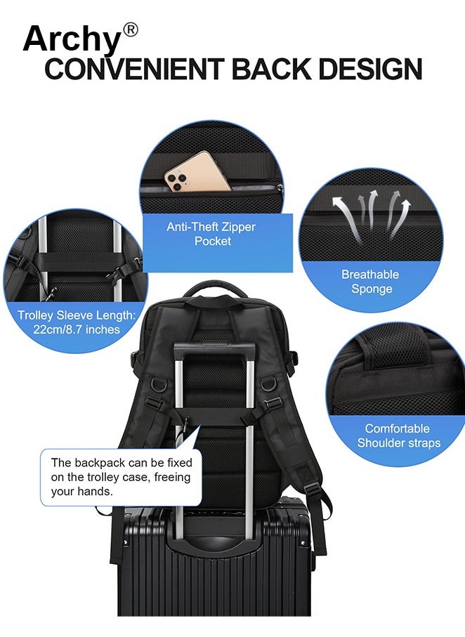 Carry-On Luggage Backpack Unisex Backpack External Charging Interface Wet and Dry Separation