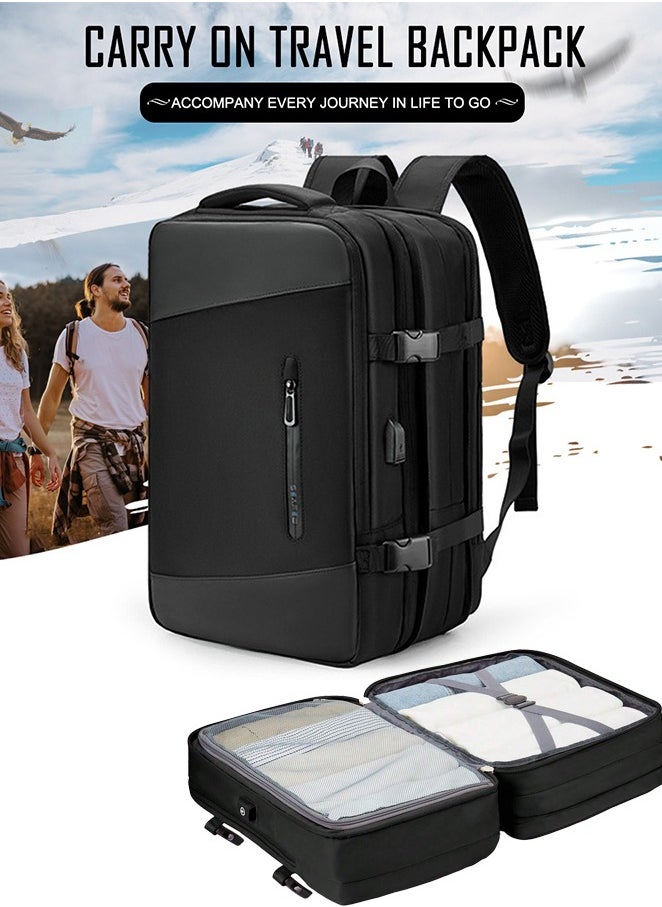 Carry-On Luggage Backpack Unisex Backpack External Charging Interface Wet and Dry Separation