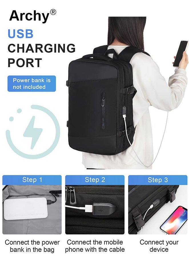 Carry-On Luggage Backpack Unisex Backpack External Charging Interface Wet and Dry Separation