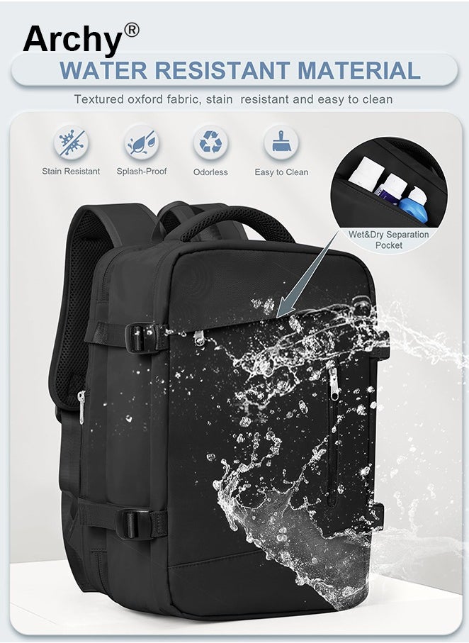 Carry-On Luggage Backpack Unisex Backpack External Charging Interface Wet and Dry Separation