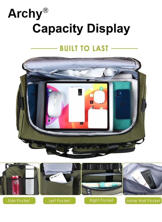 Large-Capacity Travel Bag Men's Short-Distance Luggage Backpack College Students Boarding Backpack Dry and Wet Separation Fitness Bag