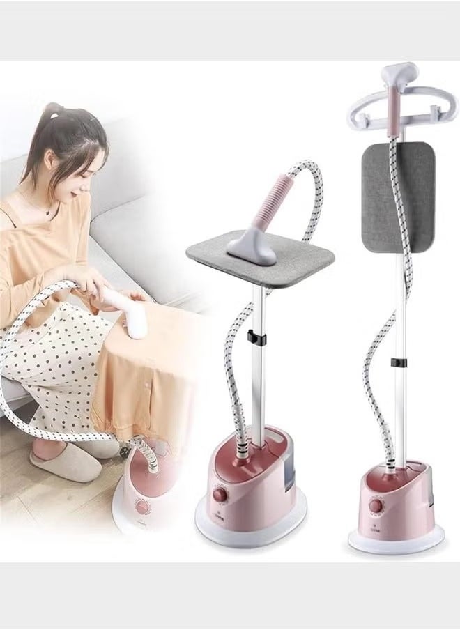 1800W Professional Standing Garment Steamer - Vertical Clothes Steamer for Wedding Dresses, Suits & Curtains - Powerful 9 Hole Poly Iron with 1.7L Water Tank