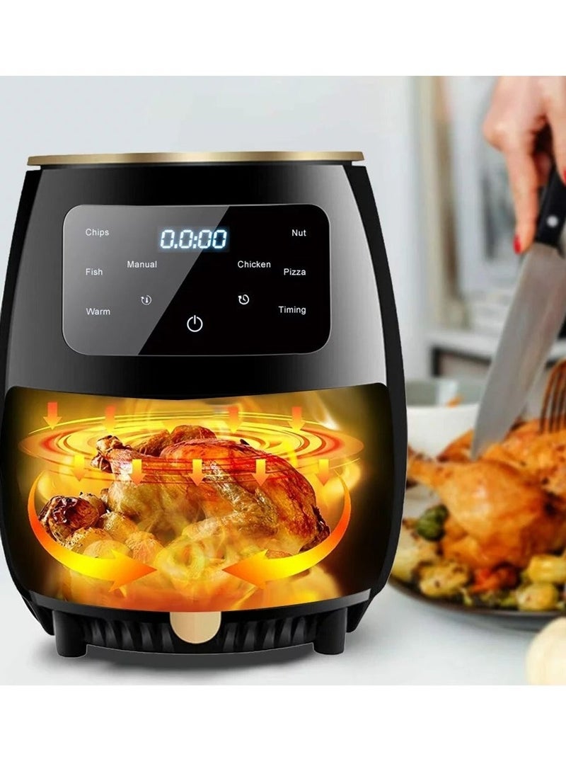 Silver Crest Air Fryer with LCD Touch Control And Rapid Air Convection Technology, 6L,2400W