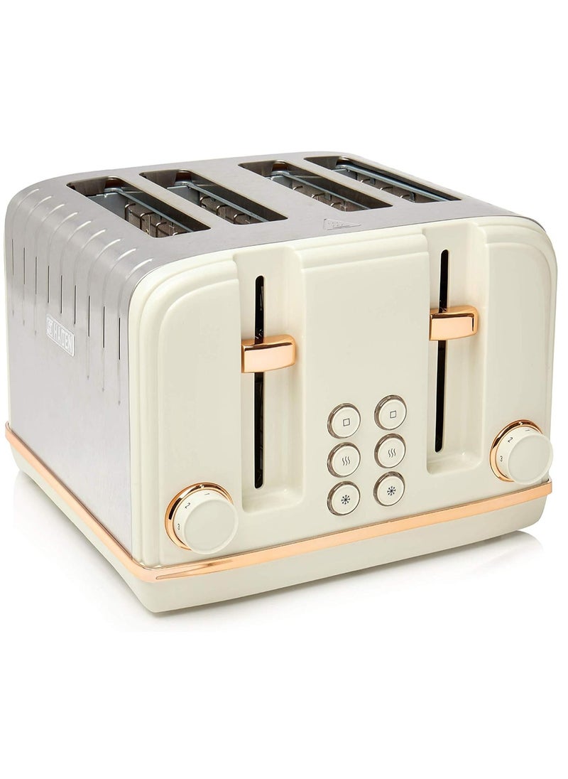 Salcombe Cream Toaster - 4 Slice with Adjustable Browning Levels