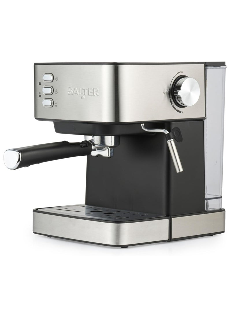 Manual Espresso Machine with Milk Frother – 15-Bar Pressure Pump, 1.6L Capacity