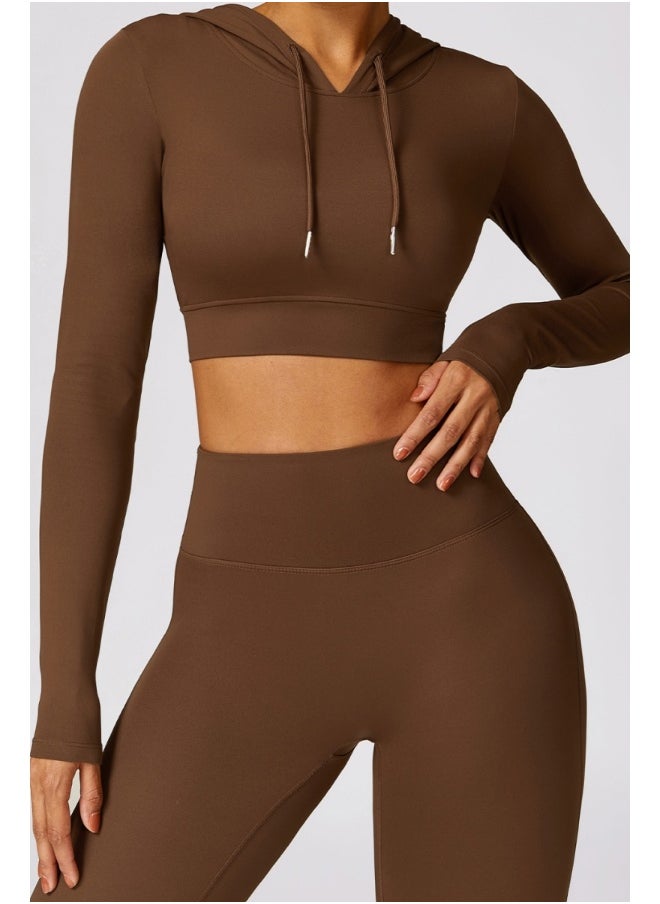 KAWN YOGA Fitted Crop Top Sweatshirt