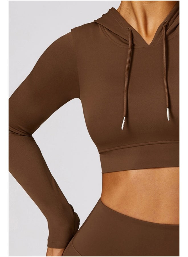 KAWN YOGA Fitted Crop Top Sweatshirt