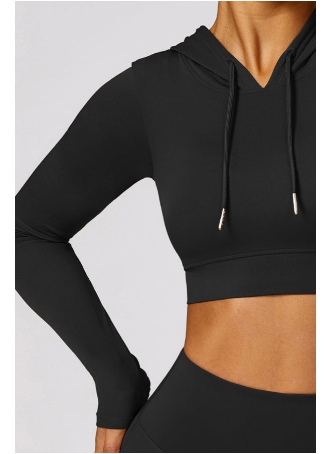 KAWN YOGA Fitted Crop Top Sweatshirt