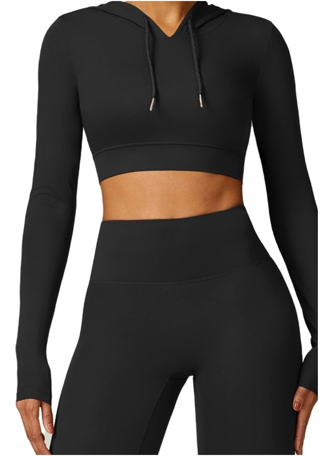 KAWN YOGA Fitted Crop Top Sweatshirt