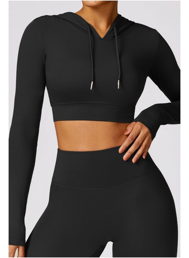 KAWN YOGA Fitted Crop Top Sweatshirt