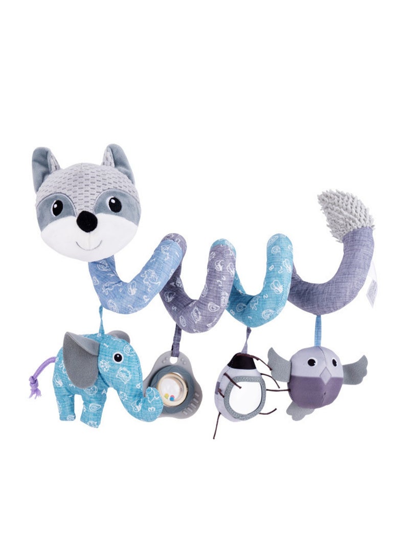 Baby Stroller Around The Bed Hanging Baby Music Rattle Toy Soothing Doll Bed Around (Gray Fox)