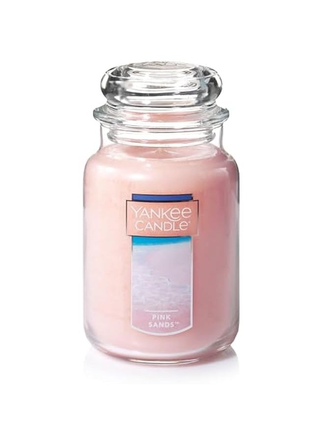 Yankee Candle Pink Sands Scented, Classic 22oz Large Jar Single Wick Candle, Over 110 Hours of Burn Time