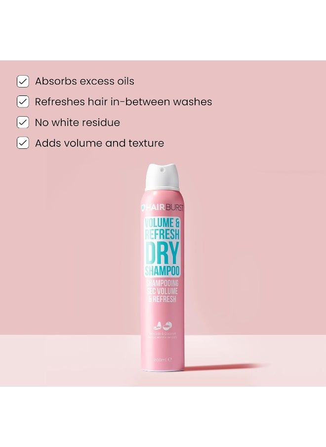 Volume & Refresh Dry Shampoo - No White Residue, Revitalising Hair With Added Texture & Root Lift, Absorbs Excess Oils, Enriched With Hydrolysing Wheat Protein & Panthenol