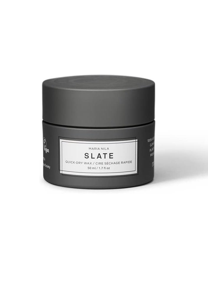 Hair Wax Slate 50 ml Hold 5 5 For Short Hairstyles Strong firmness and Light Shine 100 Vegan and Sulfate Paraben free