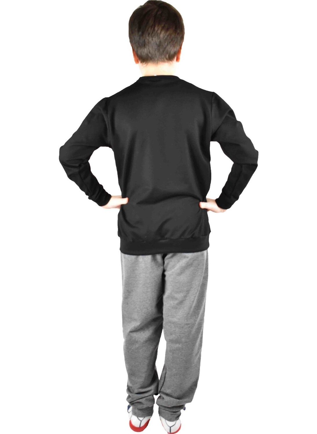 Men's Waiter Printed Black Cotton Tracksuit Set