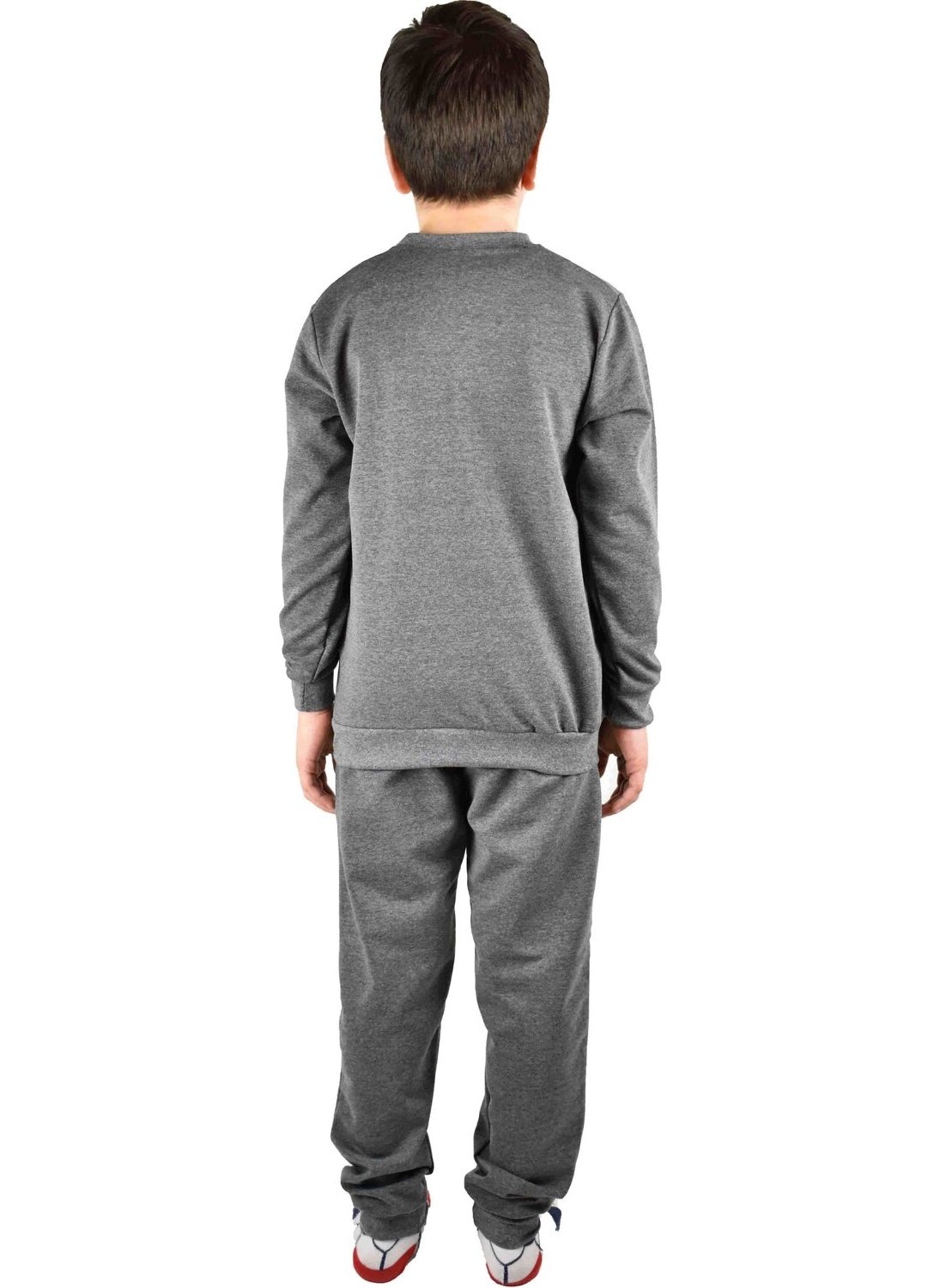 Men's Waiter Printed Anthracite Cotton Tracksuit Set