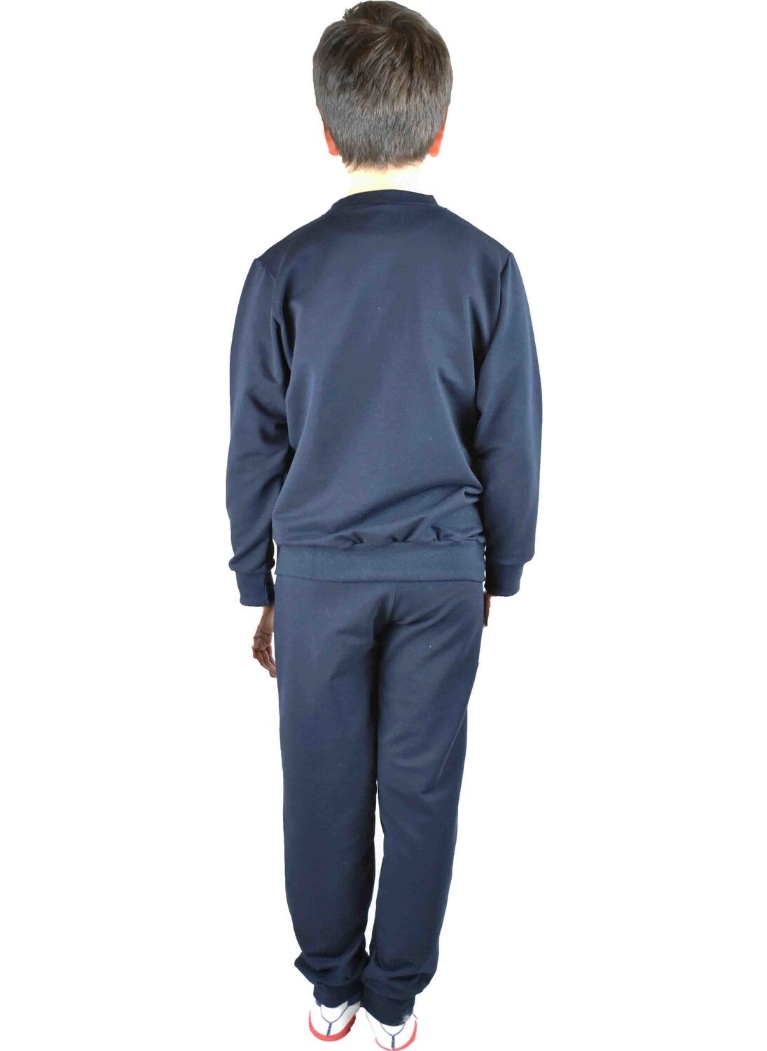 Men's Waiter Printed Navy Blue Cotton Tracksuit Set