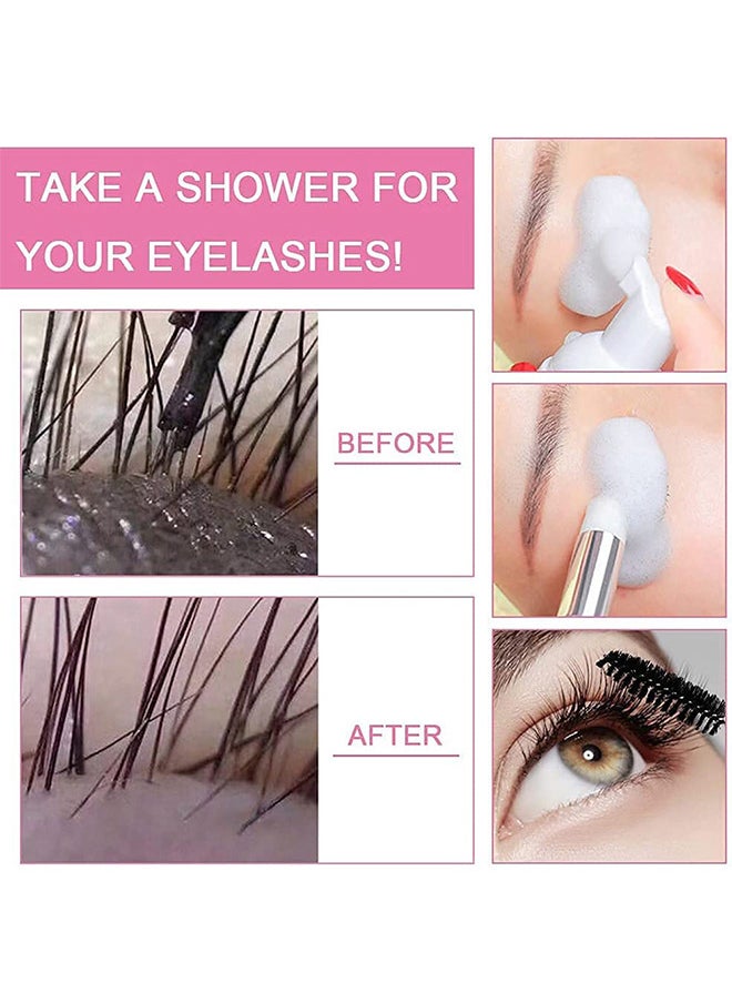 60ML Lash Shampoo For Lash Extensions 60ML Eyelash Extension Shampoo Eyelash Extension Foam And Brushes Eyelid Cleanser For Makeup Remover Paraben For Eyelash Extensions Salon And Home Use