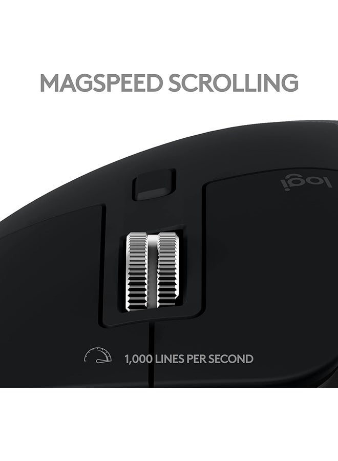 Logitech MX Master 3S Performance Wireless Mouse for Mac with Ultra-fast Scrolling, Ergo, 8K DPI, Track on Glass, Quiet Clicks, USB-C, Bluetooth, Windows, Linux, Chrome - Graphite