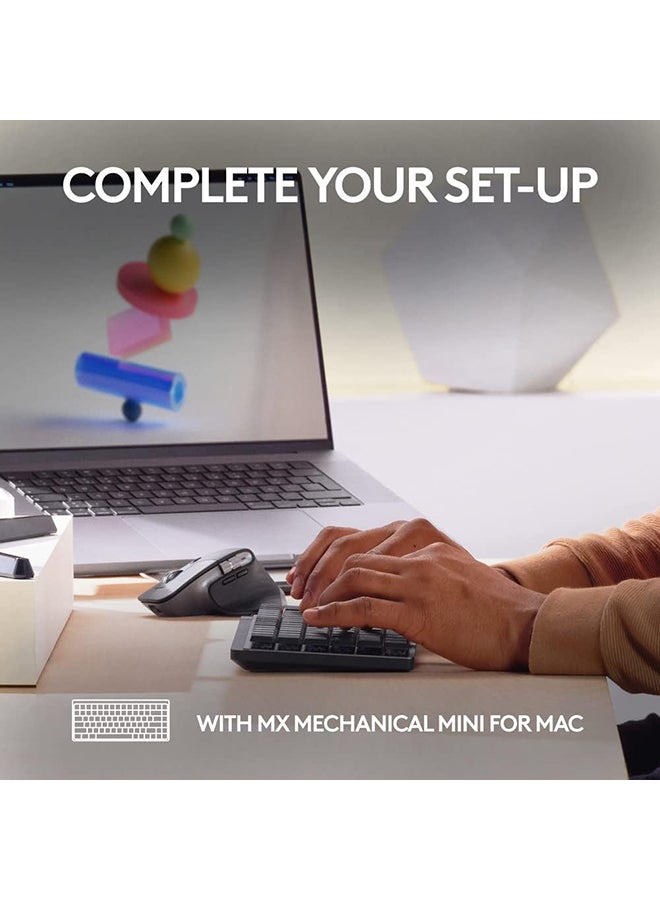 Logitech MX Master 3S Performance Wireless Mouse for Mac with Ultra-fast Scrolling, Ergo, 8K DPI, Track on Glass, Quiet Clicks, USB-C, Bluetooth, Windows, Linux, Chrome - Graphite
