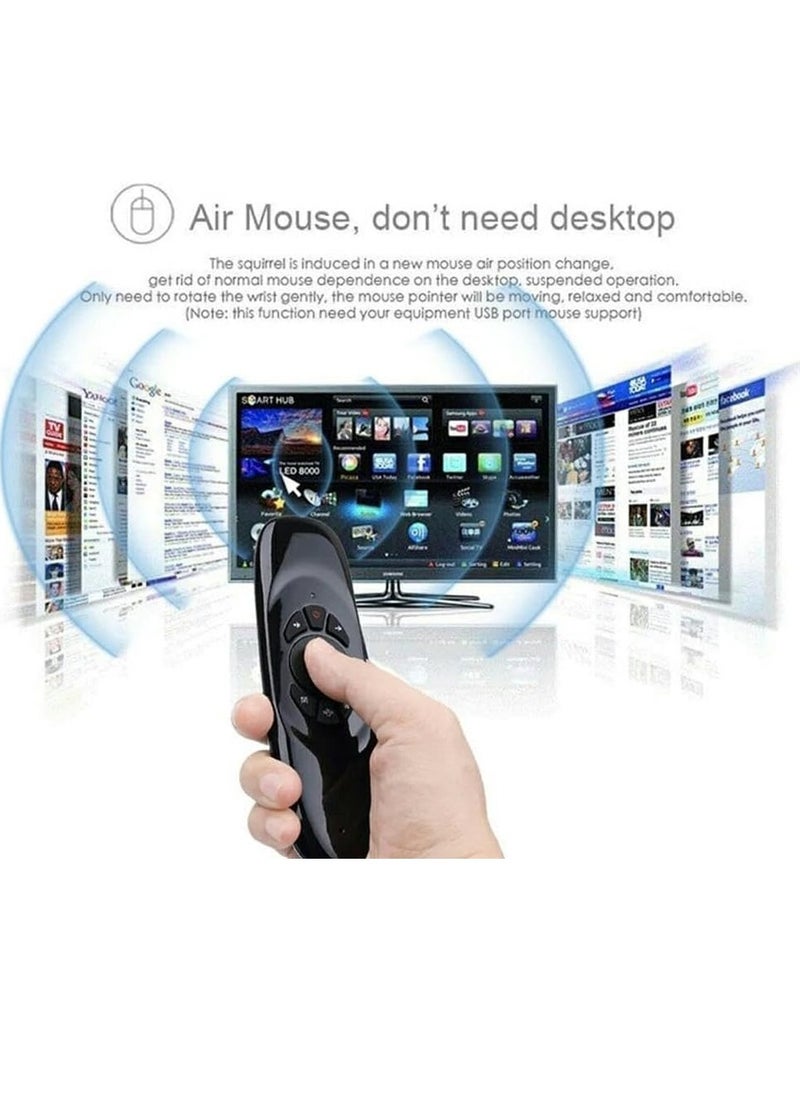 C120 RGB Wireless Backlit Air Mouse Keyboard for Android TV Box - 7 Color Rechargeable Remote Control