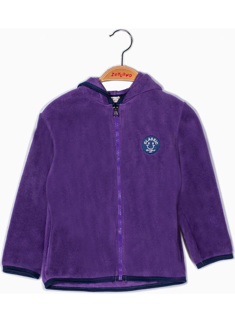 Girls Zippered Polar Fleece Cardigan