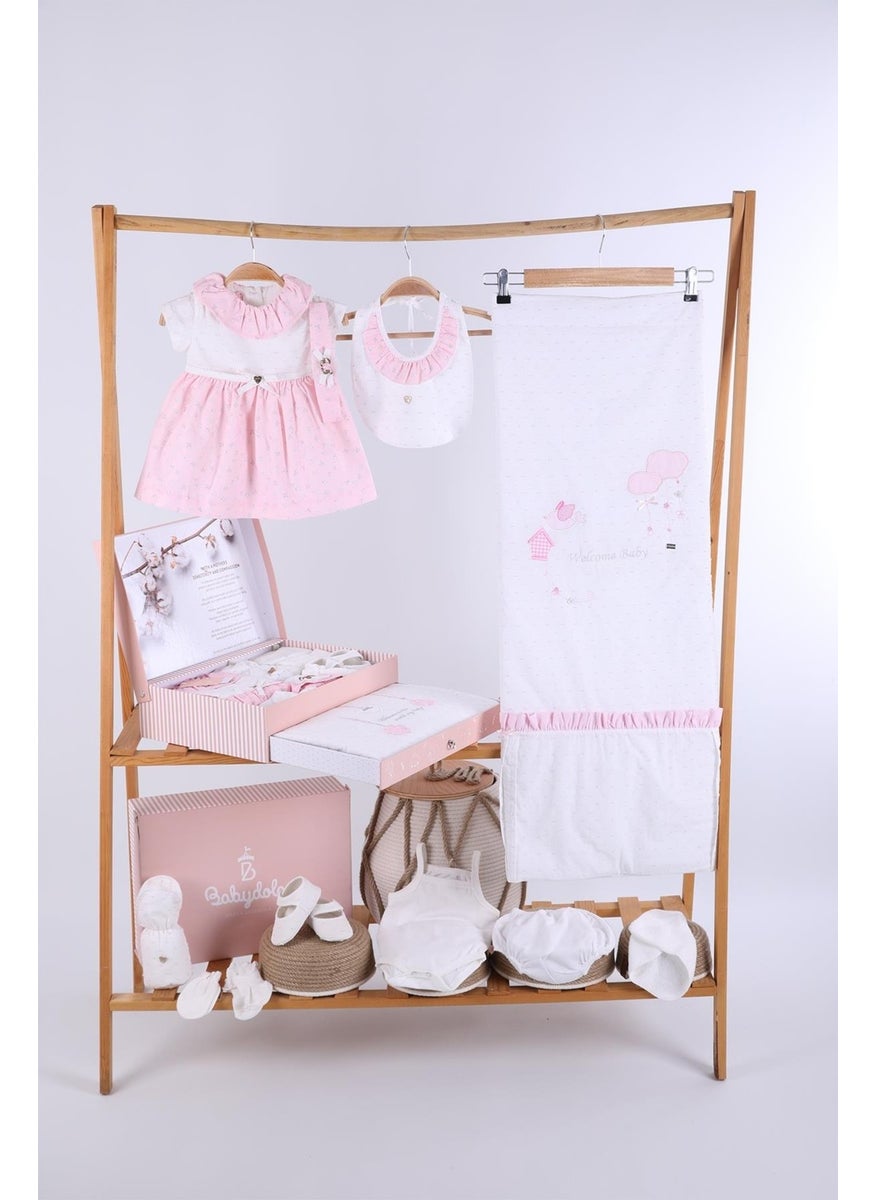 10-Piece Hospital Release 100% Cotton Bodysuit Set Luxury Baby Girl Suit Newborn Boxed Welcome Baby Gift 11715