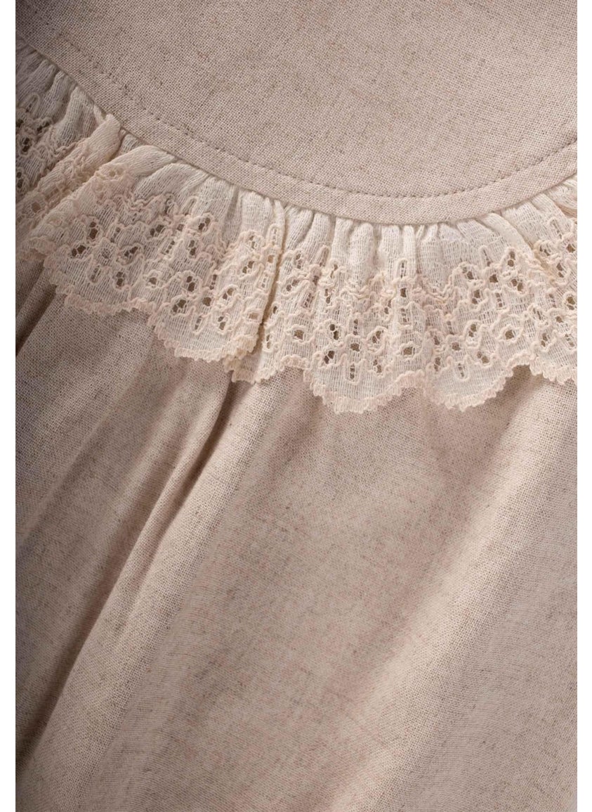 Roba Lace Linen Blouse Natural