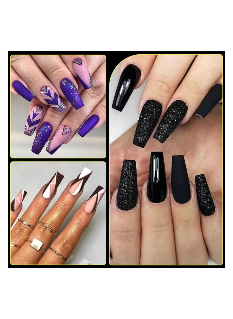 Soft Gel Tips Medium Coffin Full Glossy Thin Curved Clear Nail Tips