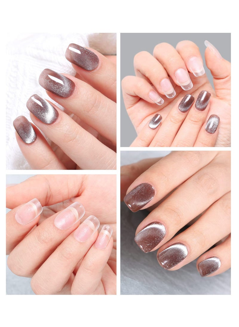 Matte Soft Gel Tips No File Needed Full Cover False Nails Clear Acrylic and Strong Tips for Press-On Extension 12 Sizes 550 Pieces Soft Gel Tips Medium Round Square C-Curved Clear Nail Tips