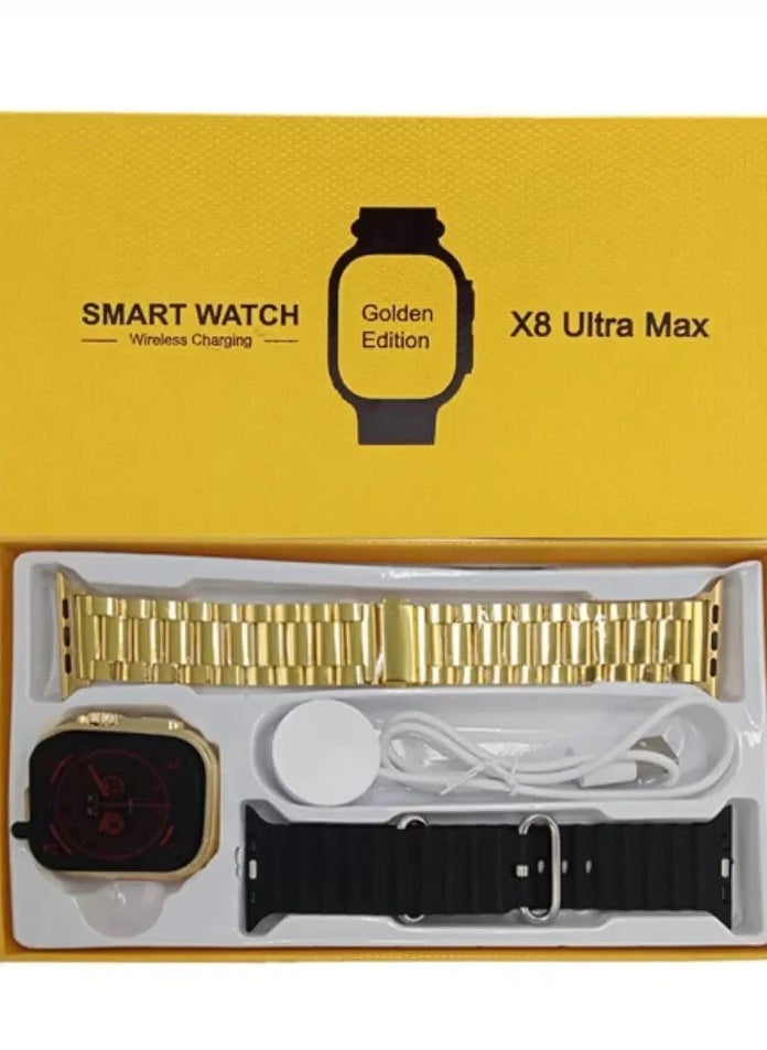 X8 Ultra Max Smart Watch 8 Series 49mm Gold Edition New Arrival