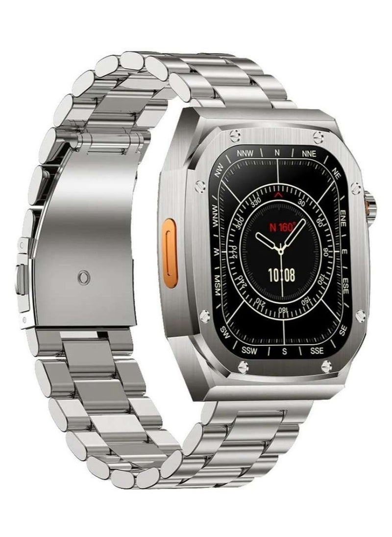 Smart Watch LG61 Max with Stainless Steel and One Silicone Strap, New Arrival