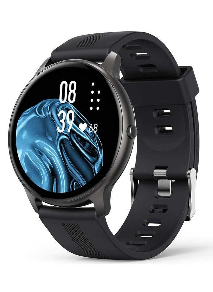 IP68 Waterproof Activity Tracker Smartwatch for Men & Women with Full Touch Screen, Black, LW11