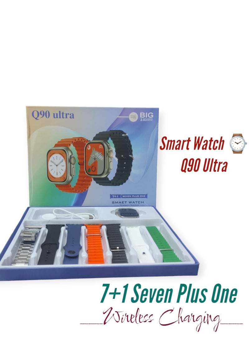 Generic Smart Watch Q90 Ultra With Six Band