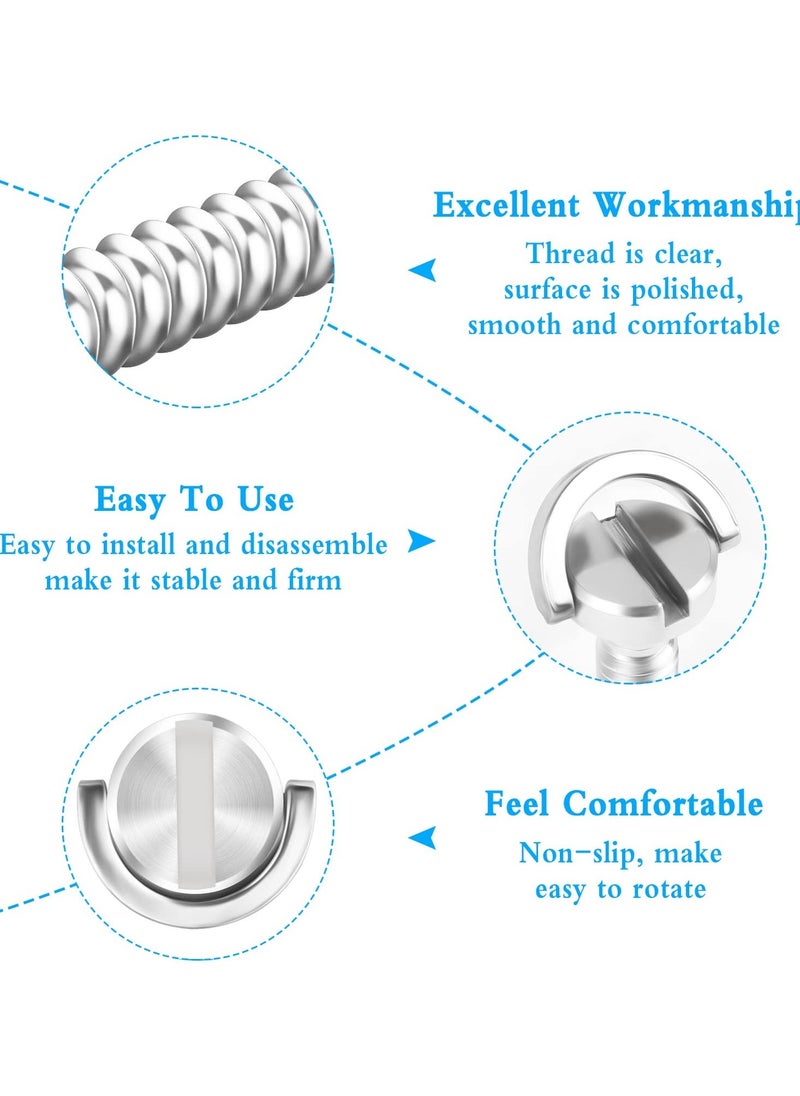 Camera Mounting Screws Set, 5Pcs 0.25 Inch Stainless Steel D-Ring Screws for Camera Tripod, Camera Fixing and Release Screw Kit, 0.83 * 0.62 inch
