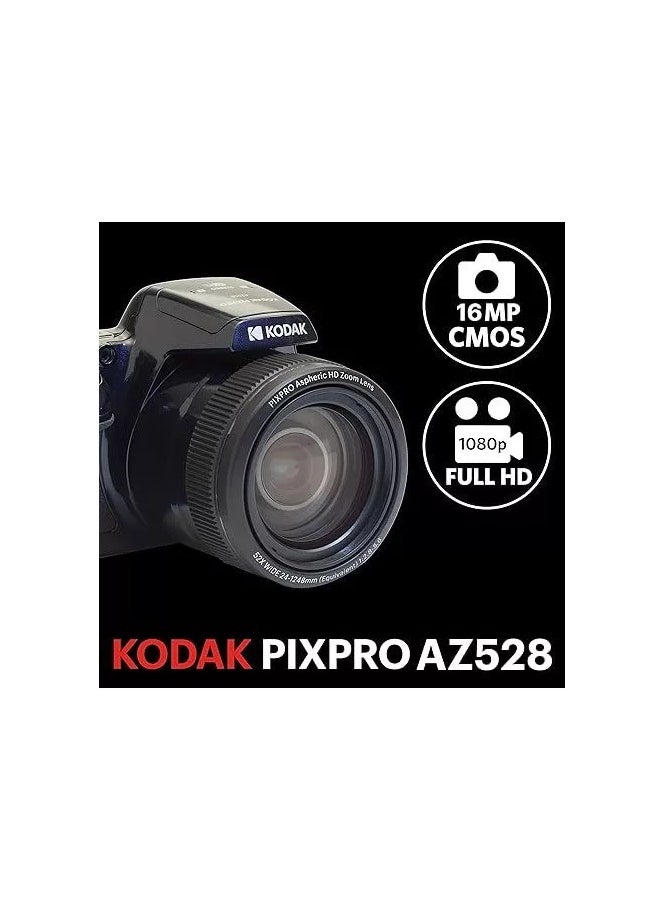 KODAK Pixpro AZ528 - Digital Bridge Camera (16MP CMOS, 52x Optical Zoom, Full HD Video, 3