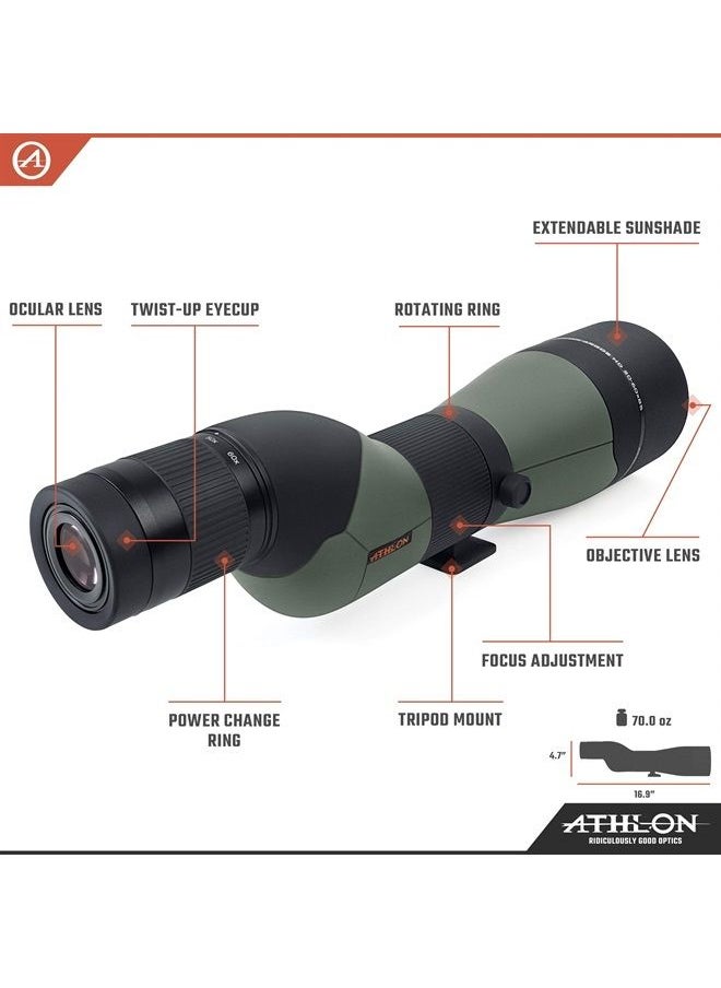 Argos HD 20-60x85 Spotting Scope - 45 Degree, Green/Black