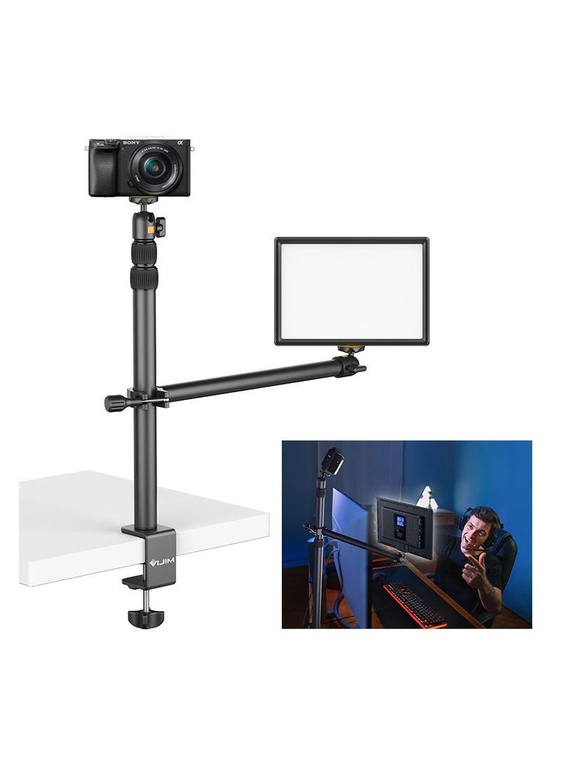 Vijim Ls02 Camera Desk Mount Stand With Auxiliary Holding Arm